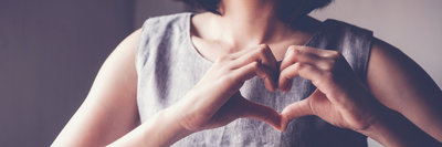 Hands in shape of heart